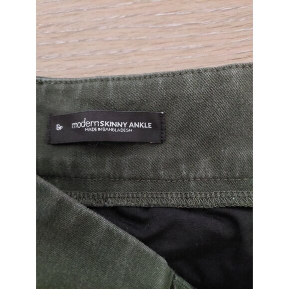 Loft Outlet Petite Modern Skinny Ankle Pants 6P Green - Picture 3 of 4